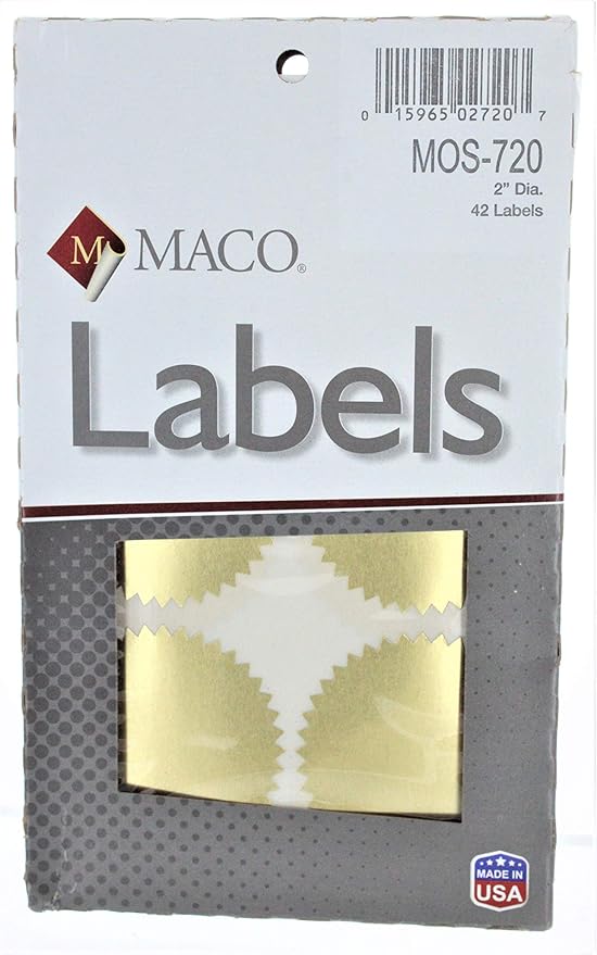 Maco MOS-720 Gold Foil Seals