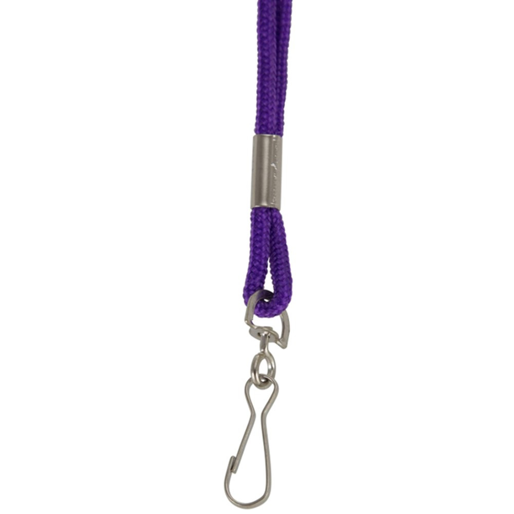 Purple Lanyard with Metal Clip