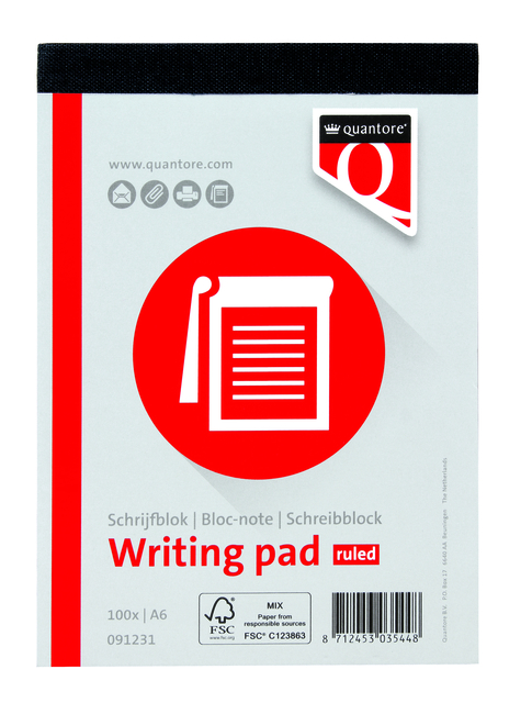 Quantore Writing Pad A6