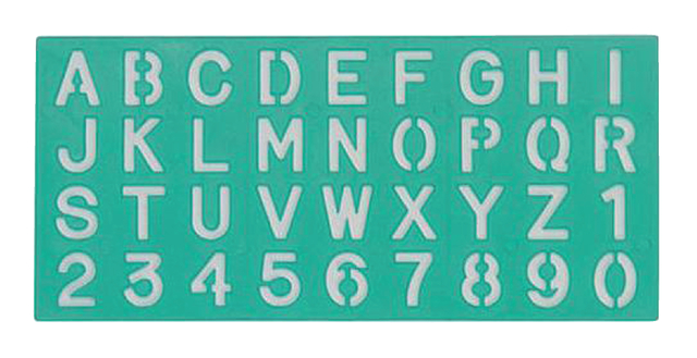 Alphabet and Number Stencil