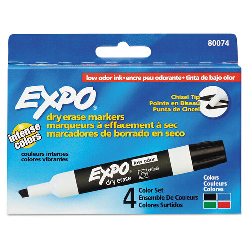 Expo Dry Erase Markers Chisel Tip - 4 Color Set