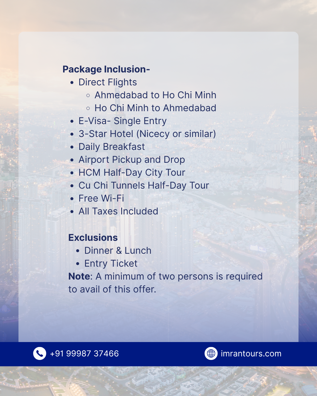 Ho Chi Minh Vietnam Tour Package