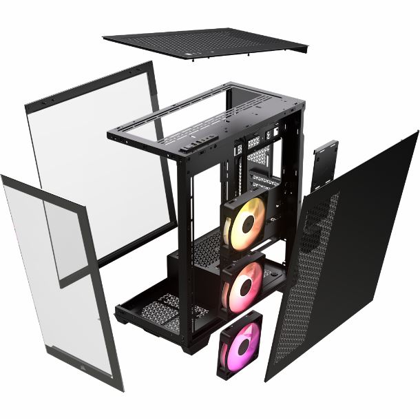 GABINETE CORSAIR ICUE LINK 3500X RGB TG BLACK CC-9011280-WW