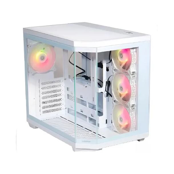 GABINETE SOLARMAX CM-W950 TG PECERA 4FAN ARGB WHITE