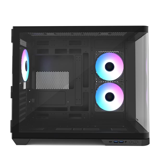 GABINETE GAMER RAIDMAX INFINITA I630 FISHTANK CURVED TG ARGB BLACK