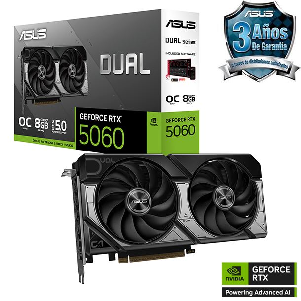 VIDEO GeForce RTX 5060 8GB ASUS DUAL OC EDITION
