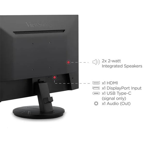 MONITOR 24" VIEWSONIC VX2416A IPS FHD 120HZ (OC) 1MS HDMI DP USB-C