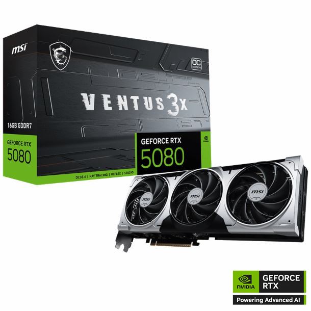 VIDEO GeForce RTX 5080 16GB MSI VENTUS 3X OC PLUS