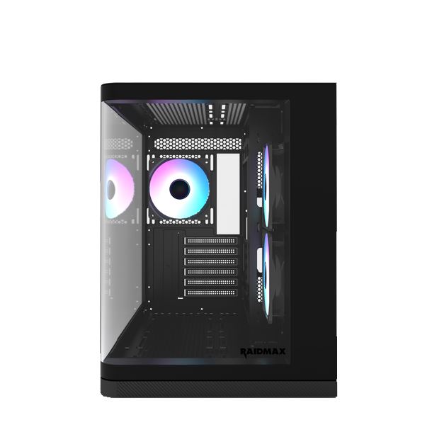 GABINETE GAMER RAIDMAX INFINITA I630 FISHTANK CURVED TG ARGB BLACK