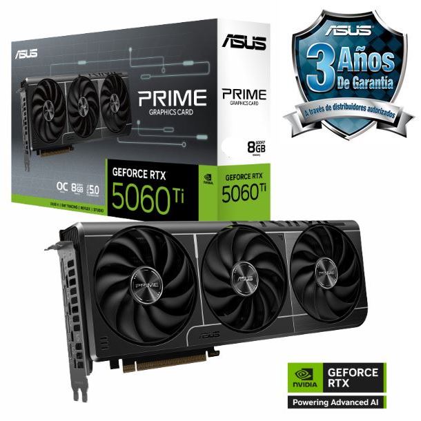 VIDEO GeForce RTX 5060 TI 8GB ASUS PRIME OC
