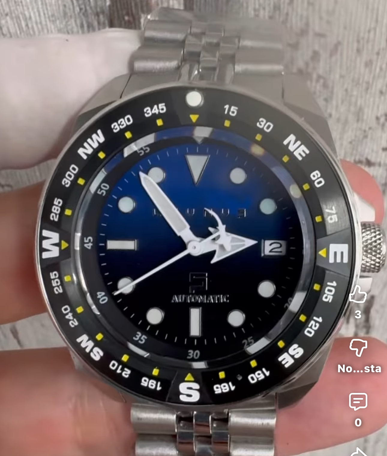 Reloj automático de buceo