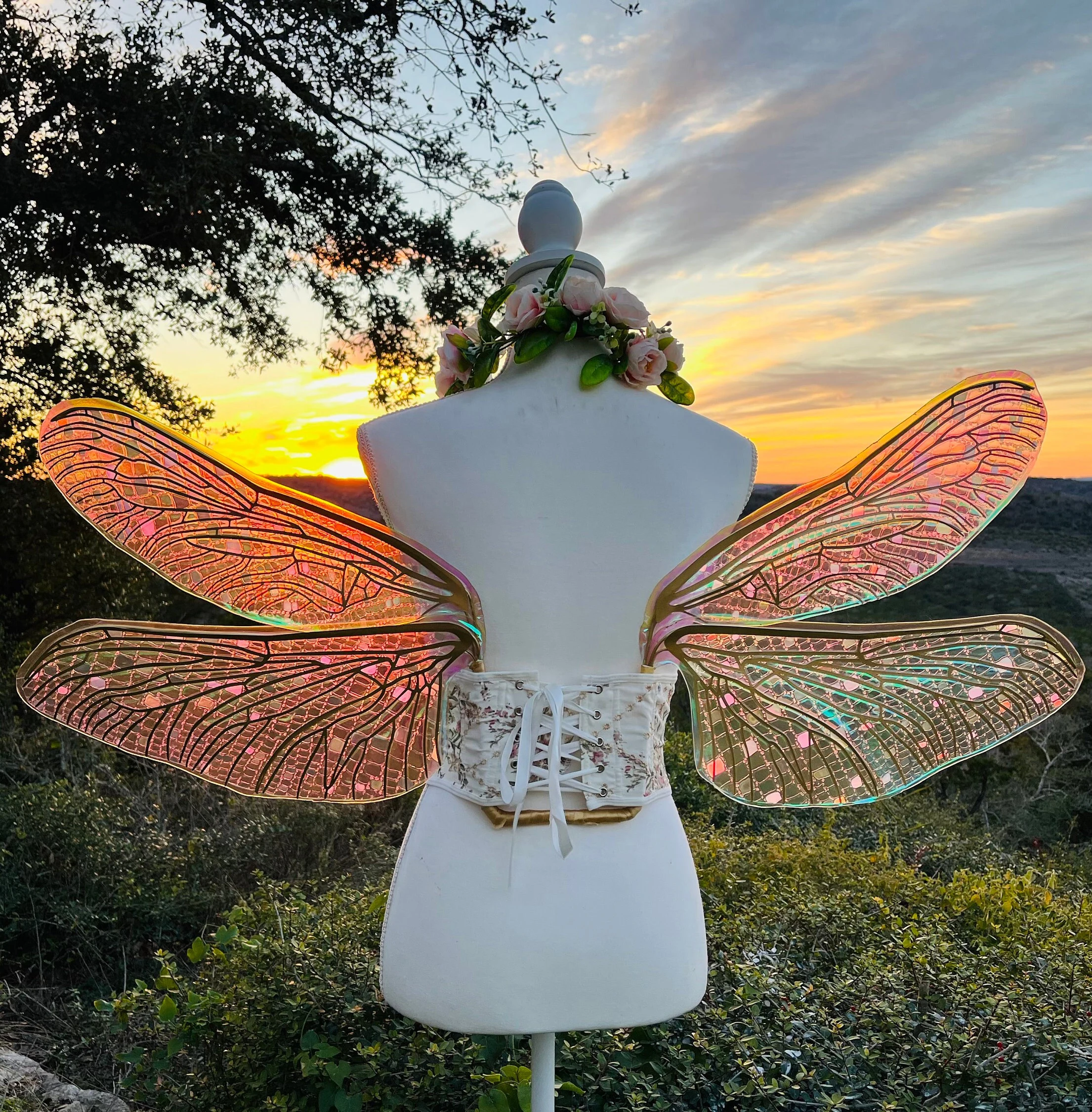 Iridescent Costume Dragonfly Wings