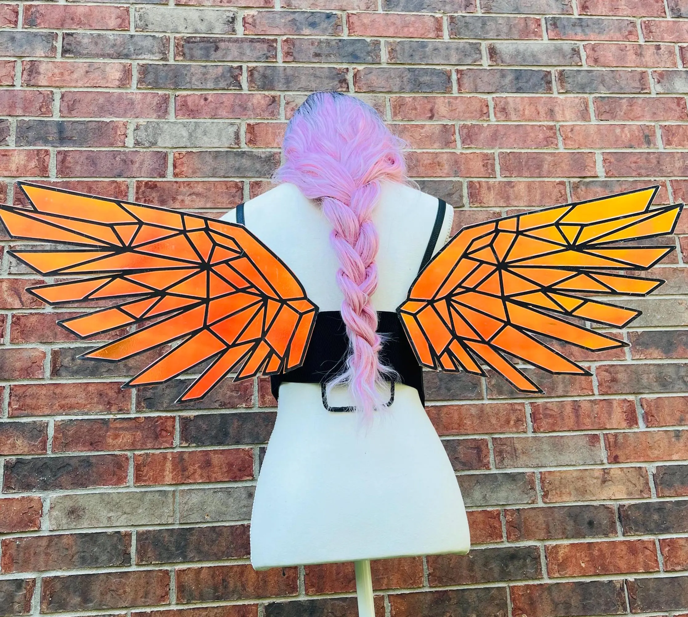 Geometric Duo-Chrome Costume Fairy Angel Wings