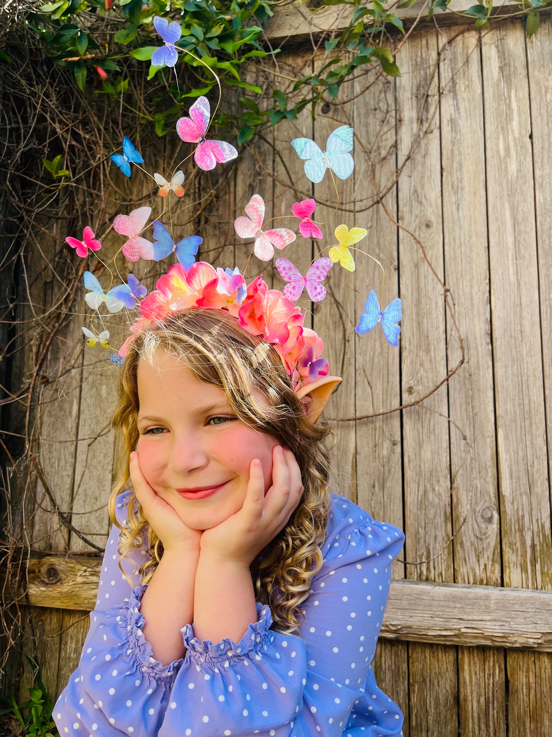 Whimsical Butterfly Flower Fairy Headband