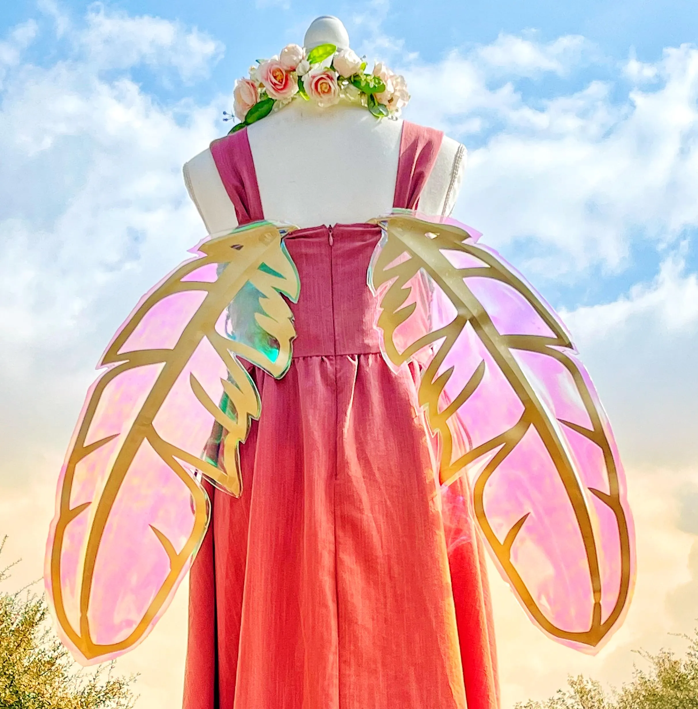 Iridescent Feather Fairy Wings Costume