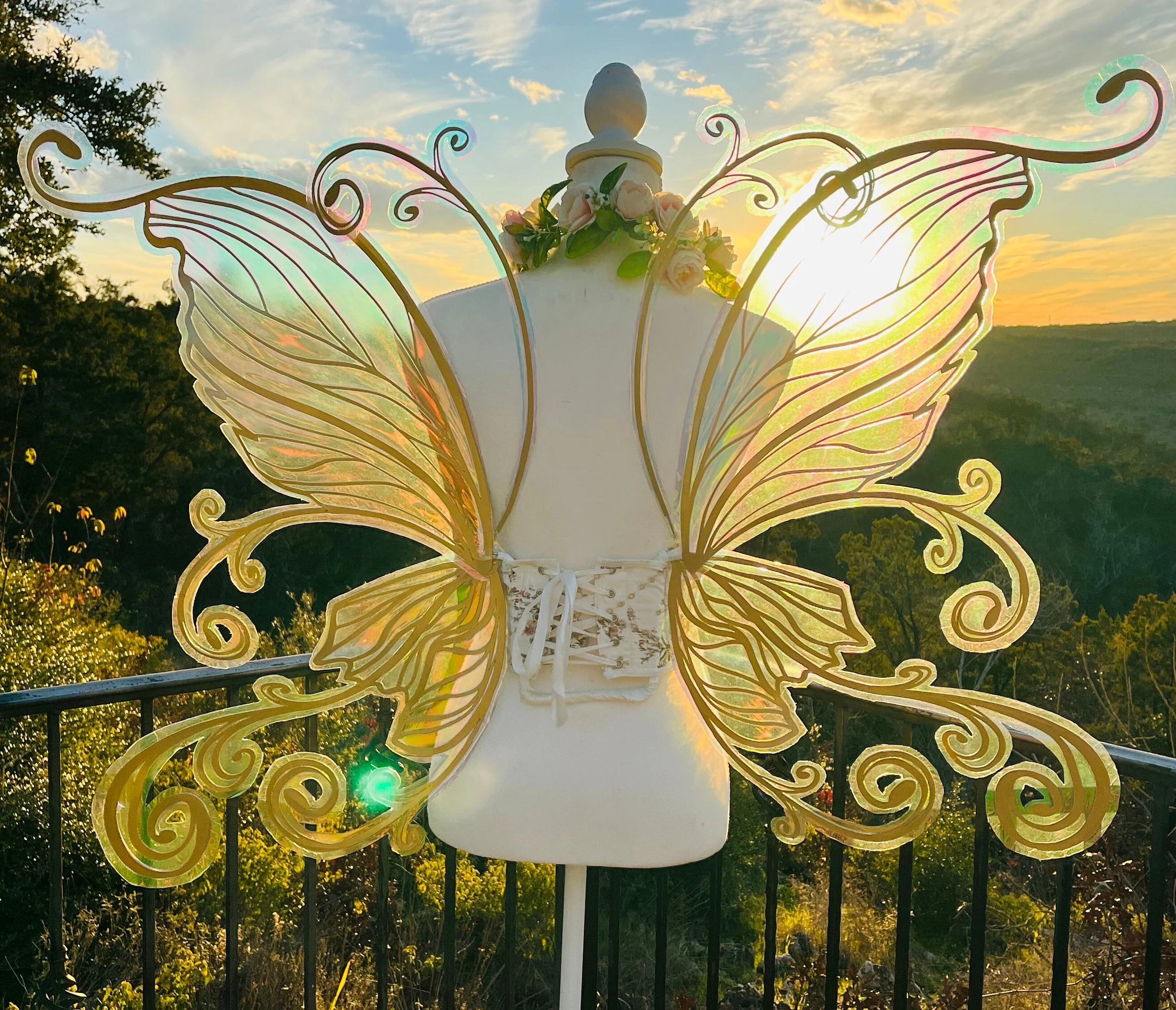 Handcrafted Scroll Fairy Wings Extra Large