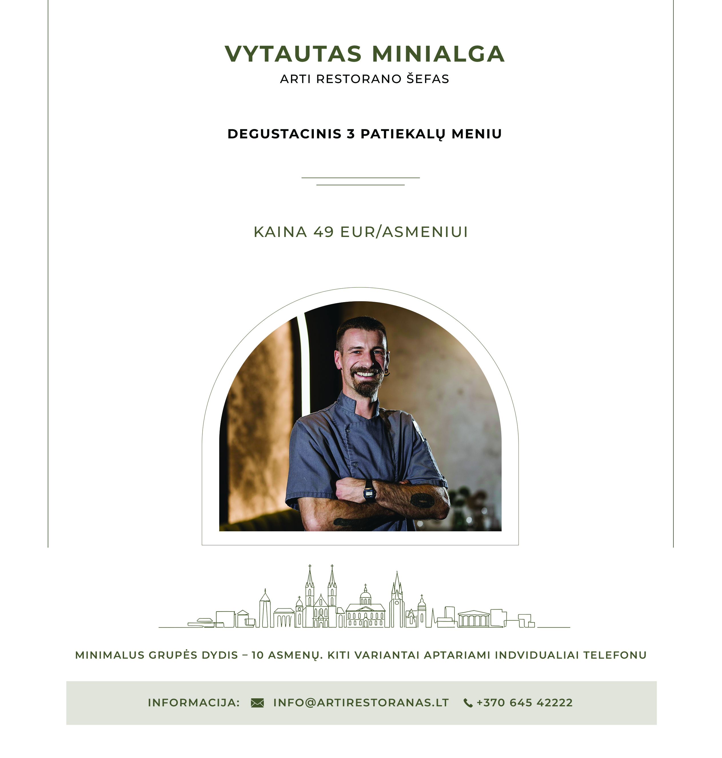 Šefo VYTAUTO MINIALGOS 10 asm. degustacinė vakarienė (žuvies patiekalai)