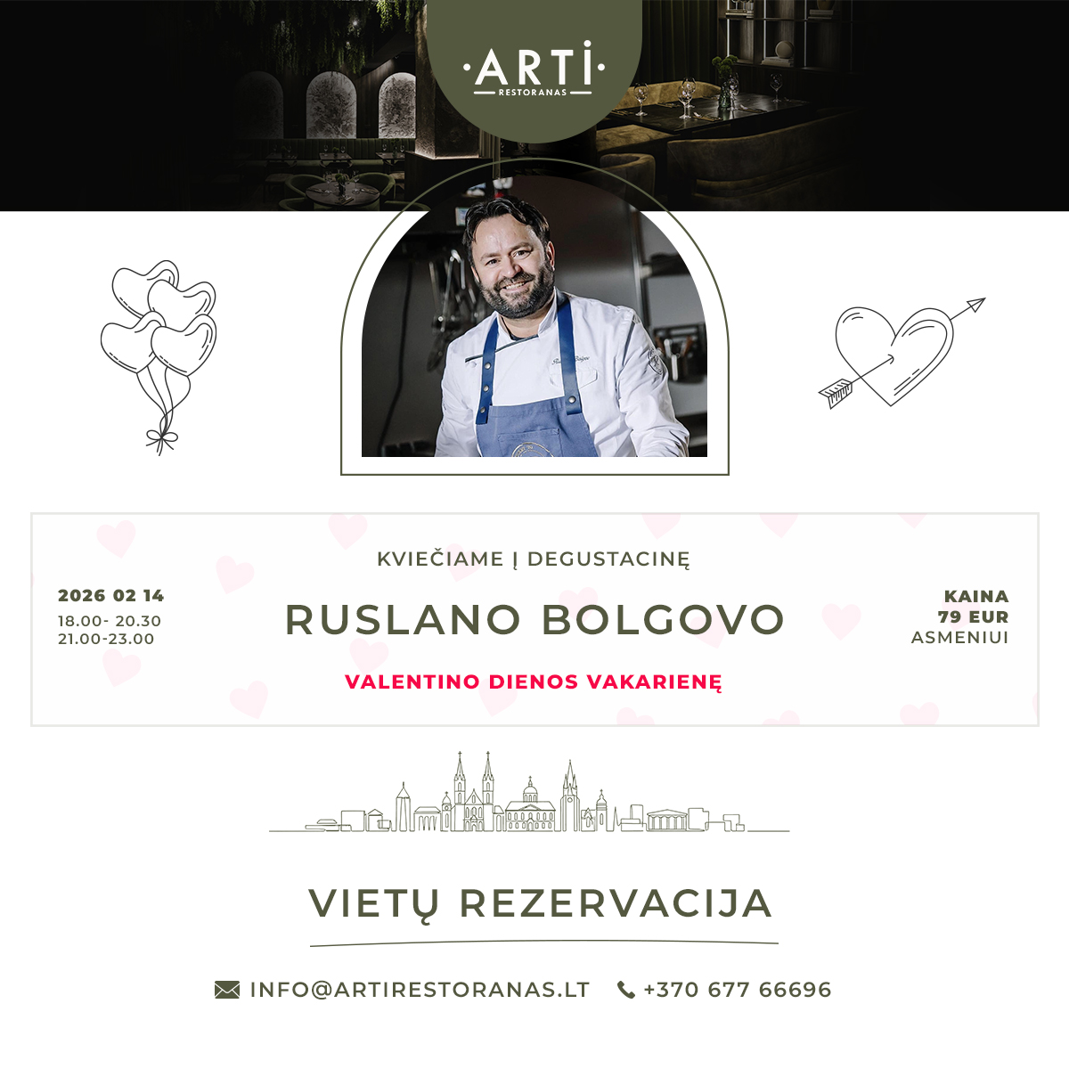 4 patiekalų degustacinė vakarienė (nuo 21 val.)