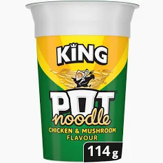 King Pot Noodle Chicken & Mushroom 114g