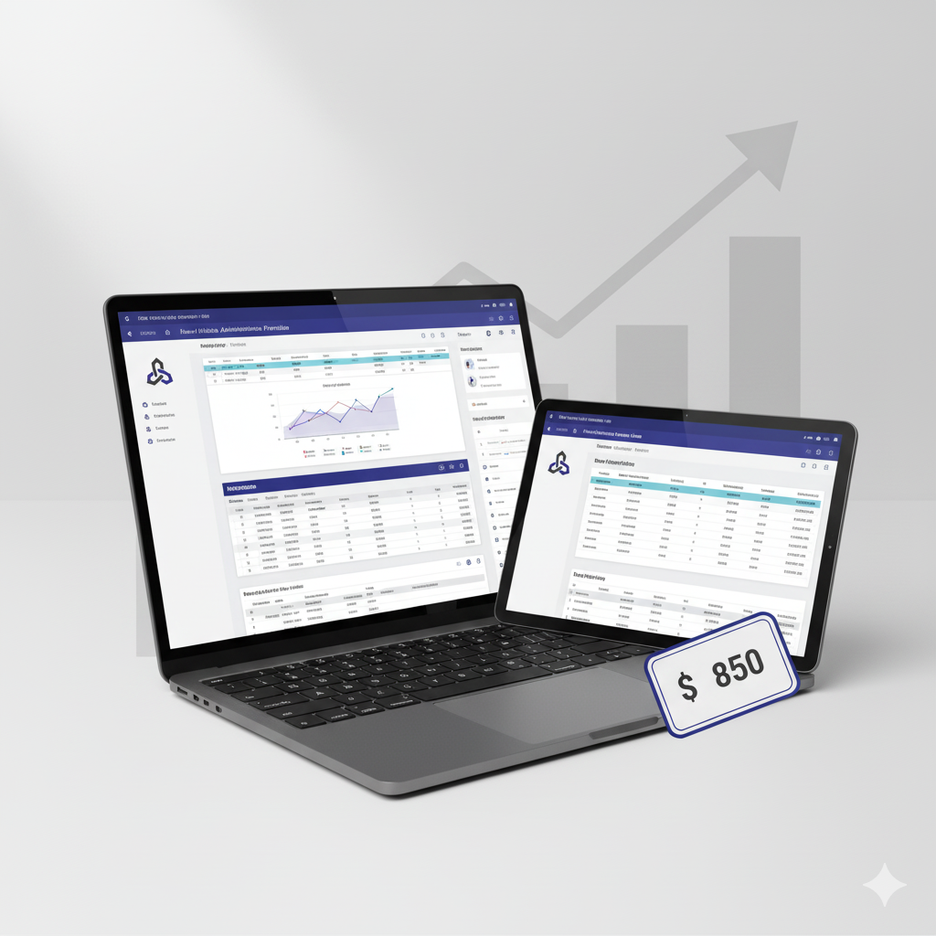 Portátil profesional con software de gestión