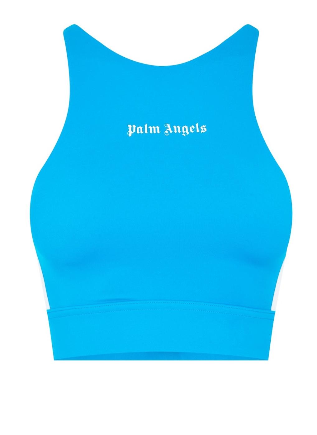 Palm Angels Blue Sports Bra