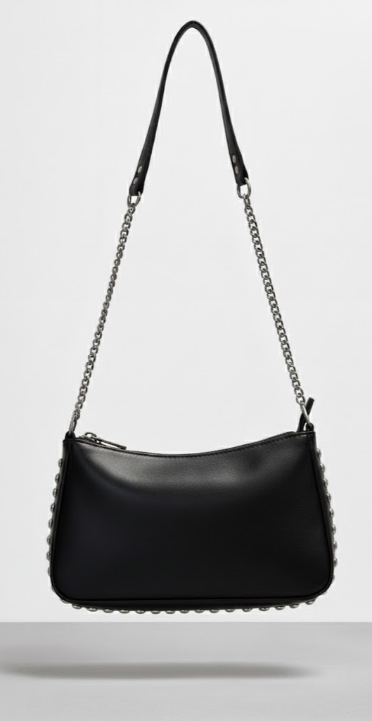 Bolsa Glitter Chain G&G branca 