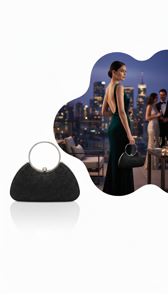 Bolsa de mão Nerisa preta