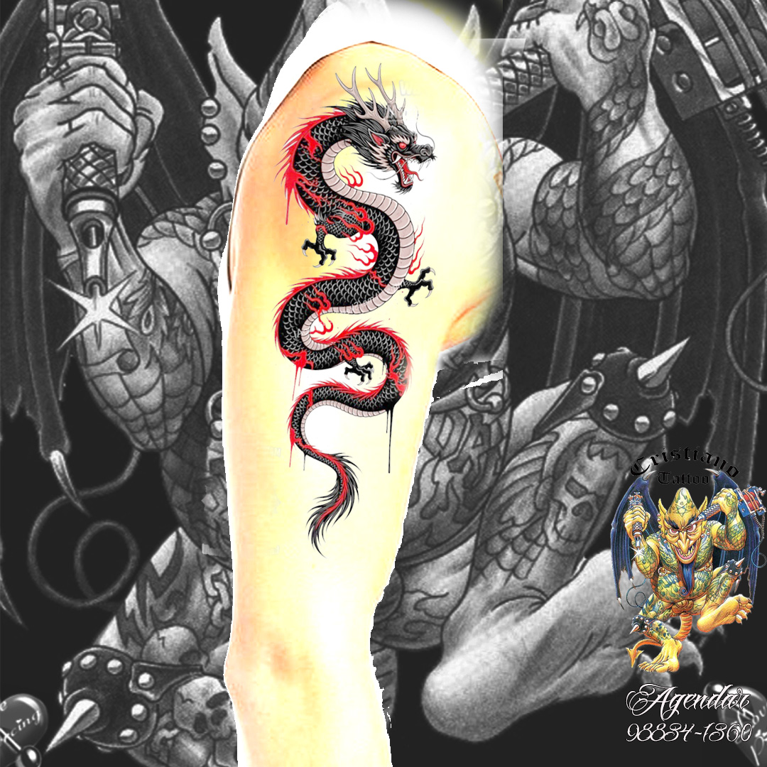 Tatuagem de Dragão Chines