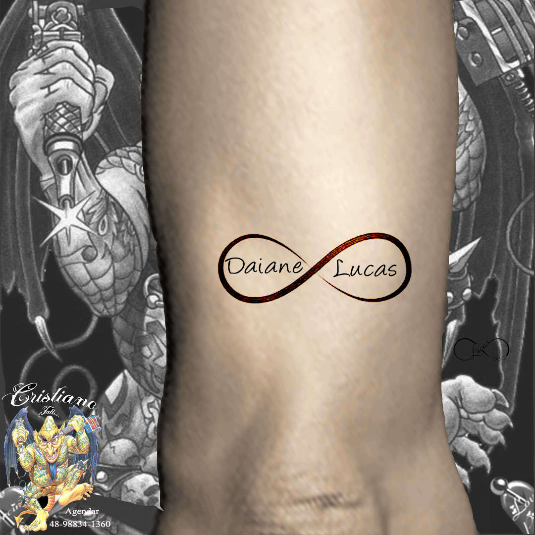 Tatuagem de Simbolo Infinito personalizada