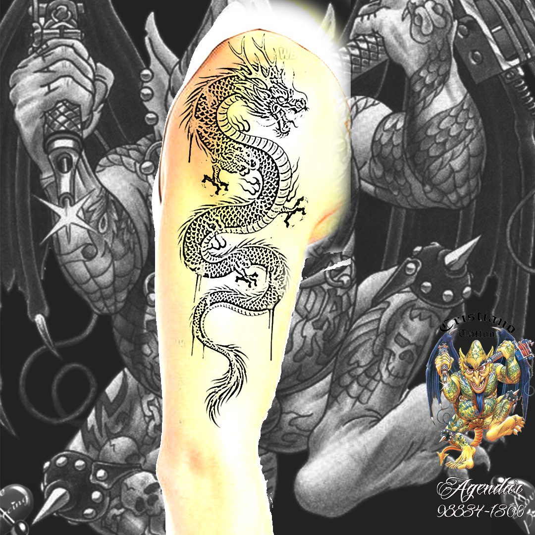 Tatuagem de Dragão Chines