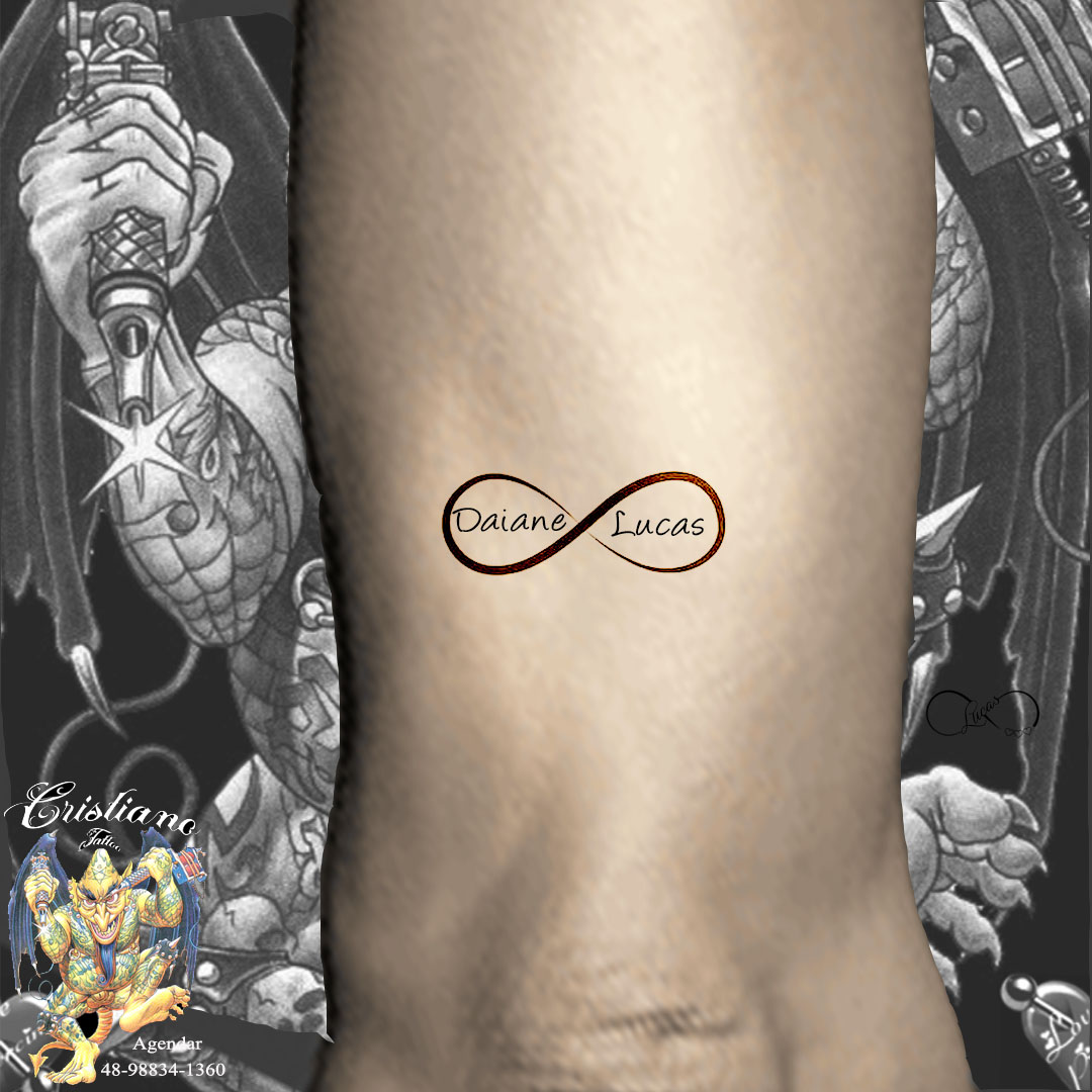 Tatuagem de Simbolo Infinito personalizada