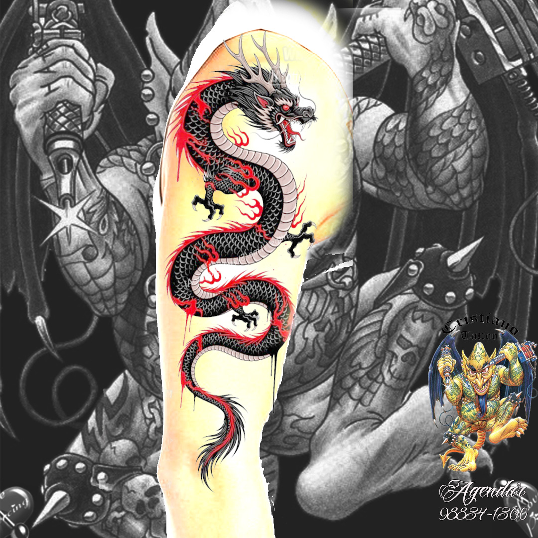 Tatuagem de Dragão Chines