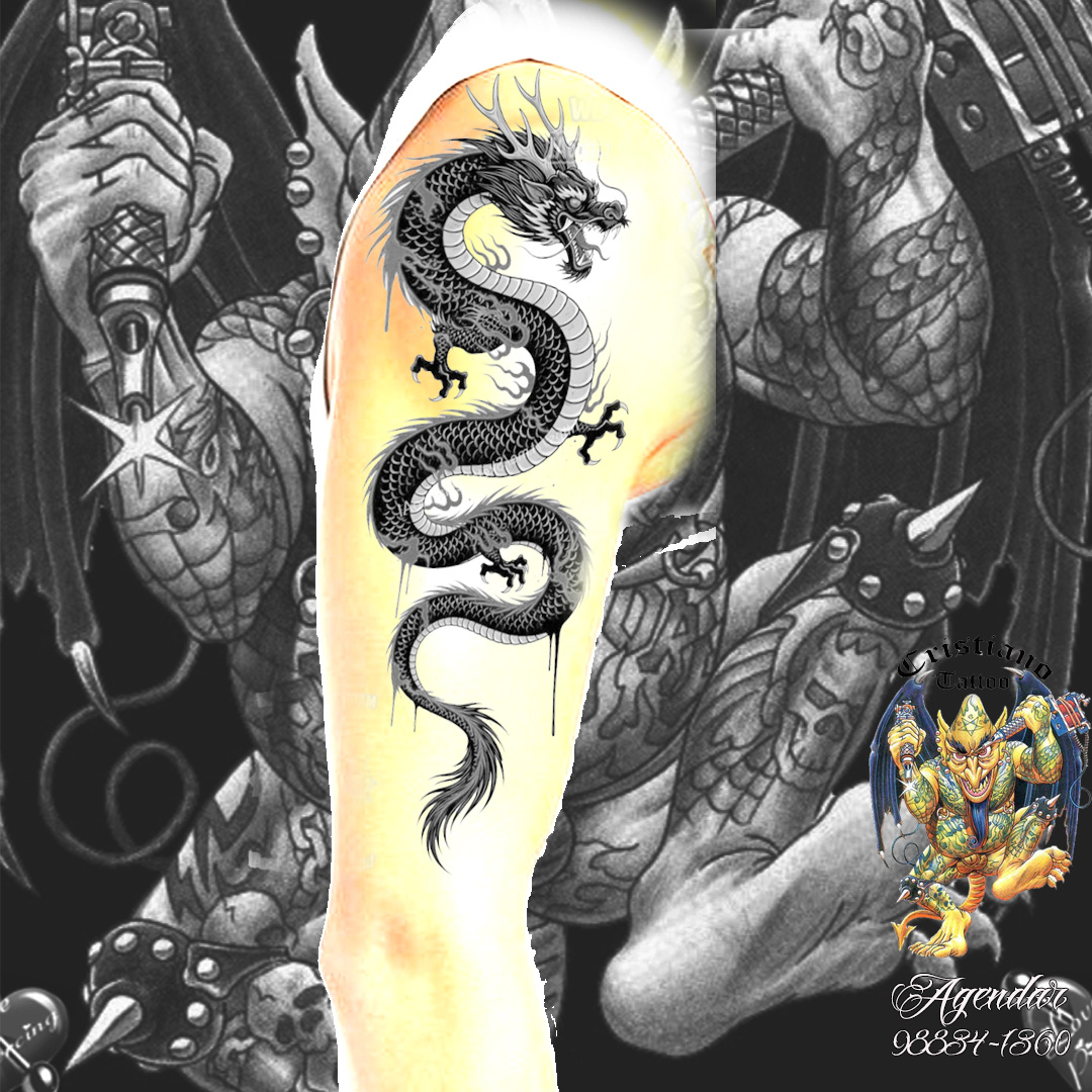 Tatuagem de Dragão Chines