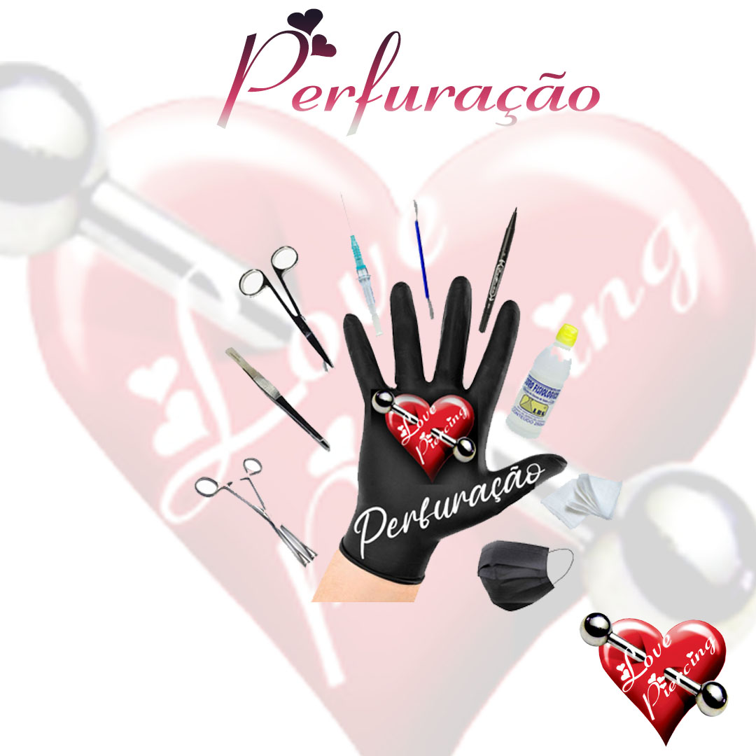 Piercing - Transversal Cravejado  Titânio (1.6 x 38 x 4 mm)