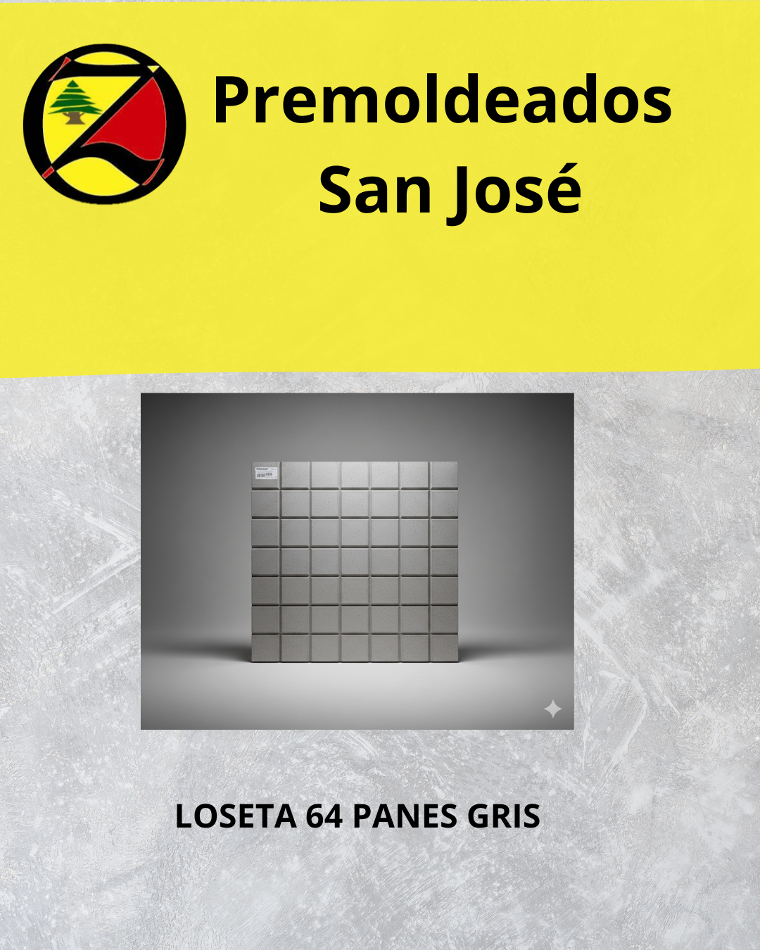 Loseta 64 panes gris