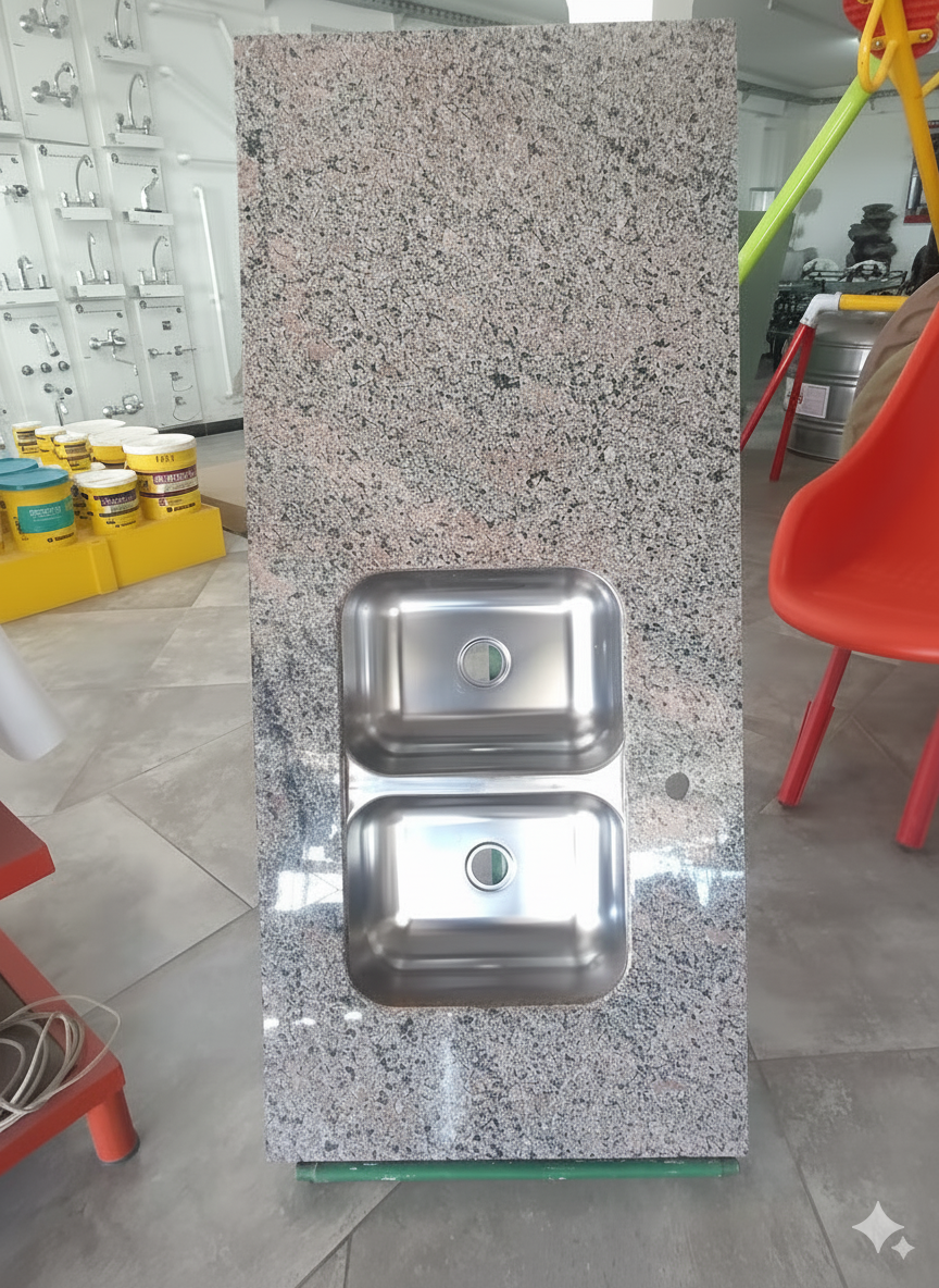 Mesada granítica Bacha Doble 