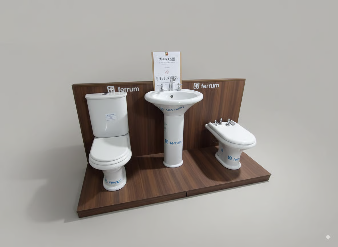 Juego de baño 5 pzas Bco Ferrum