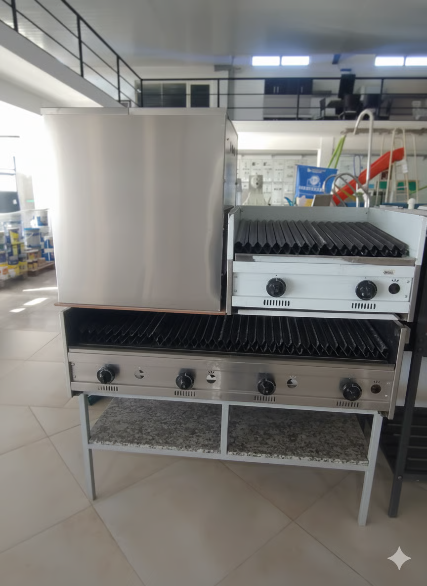 PARRILLA A GAS 1.20 MTS.C/VALVULA SEG.460-120