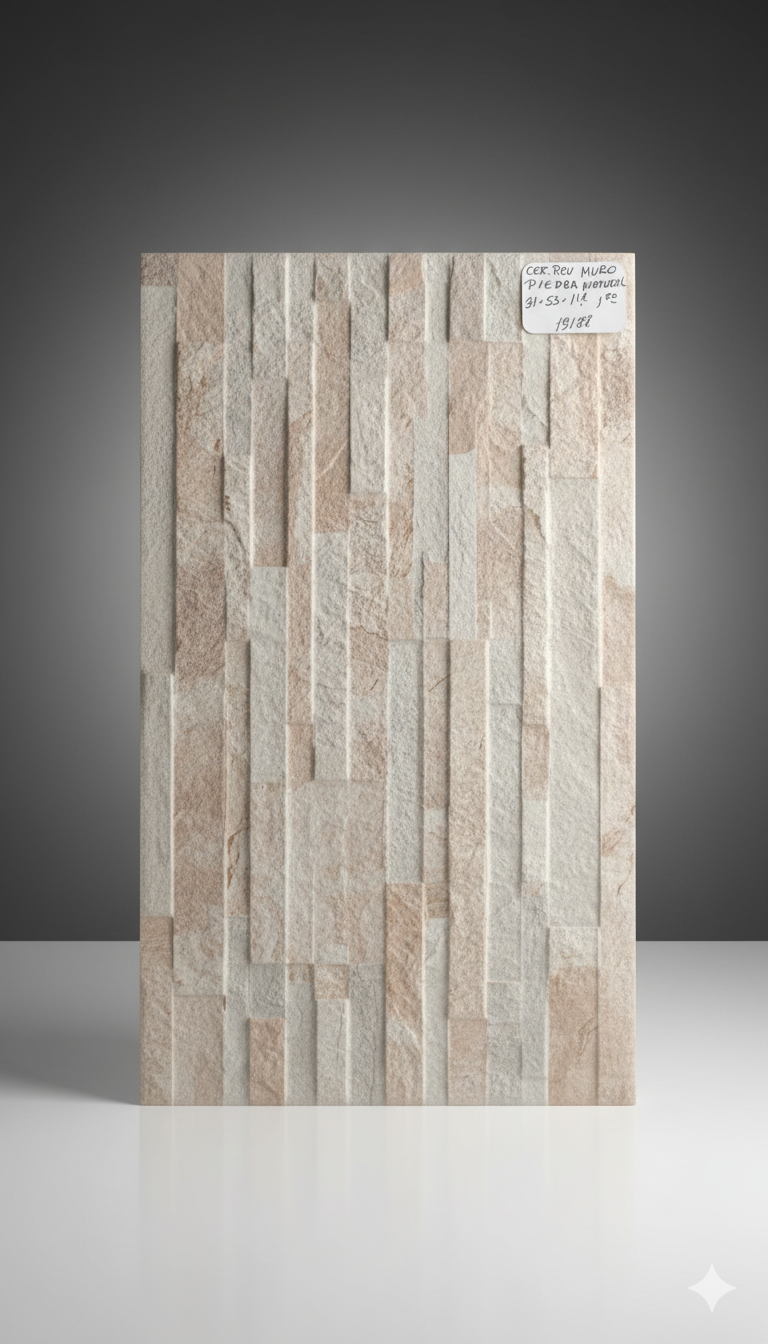 CERAMICO REVEST.MURO PIEDRA NATURAL 1º 31X53 