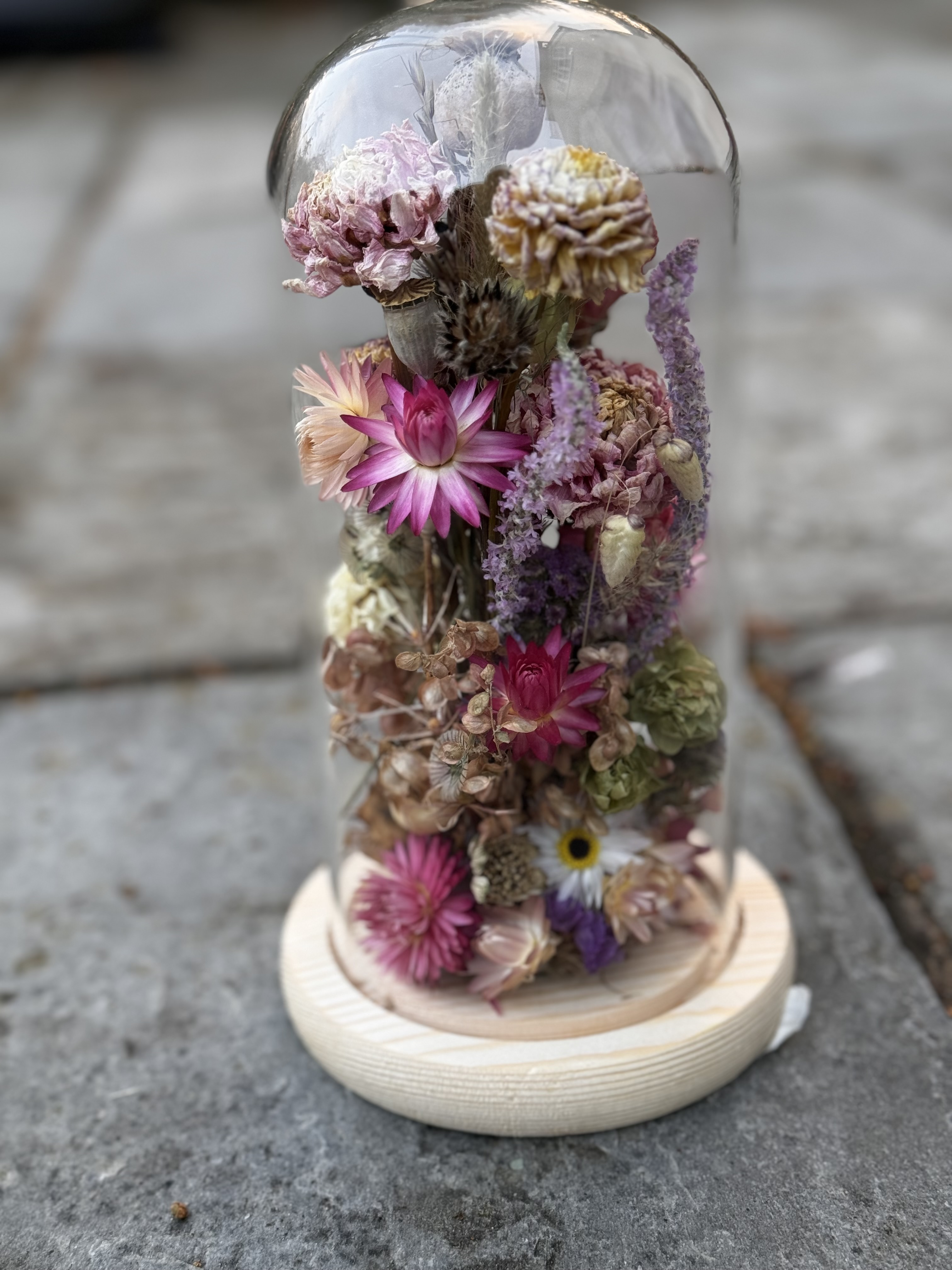 Dried Flower Glass Cloche