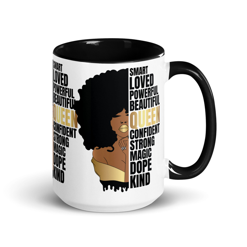 Afro Woman Affirmation Mug – Black Queen Gift