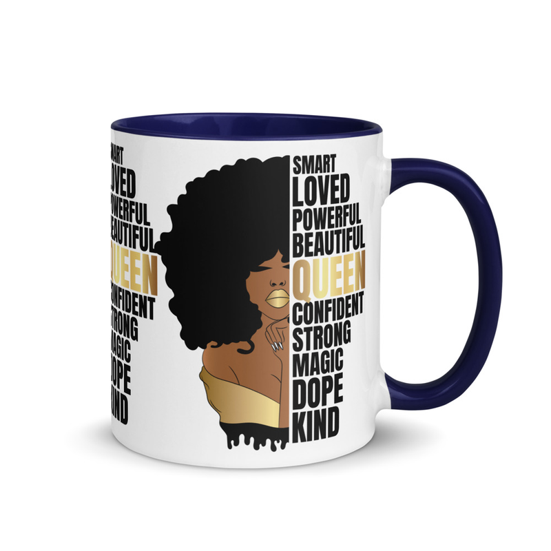 Afro Woman Affirmation Mug – Black Queen Gift