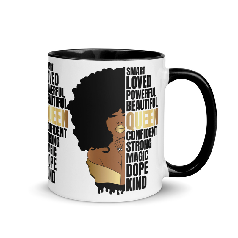 Afro Woman Affirmation Mug – Black Queen Gift