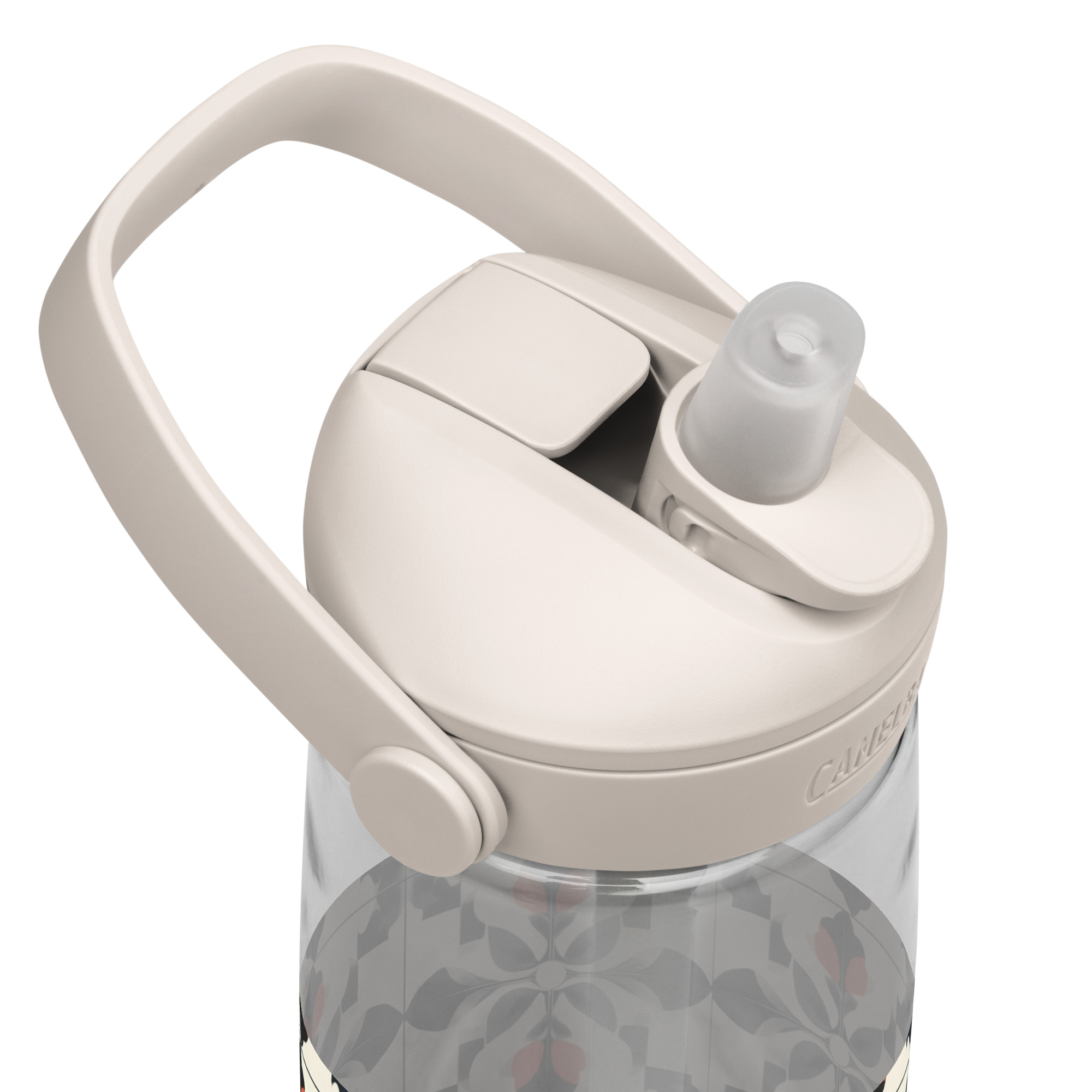 Flip straw water bottle