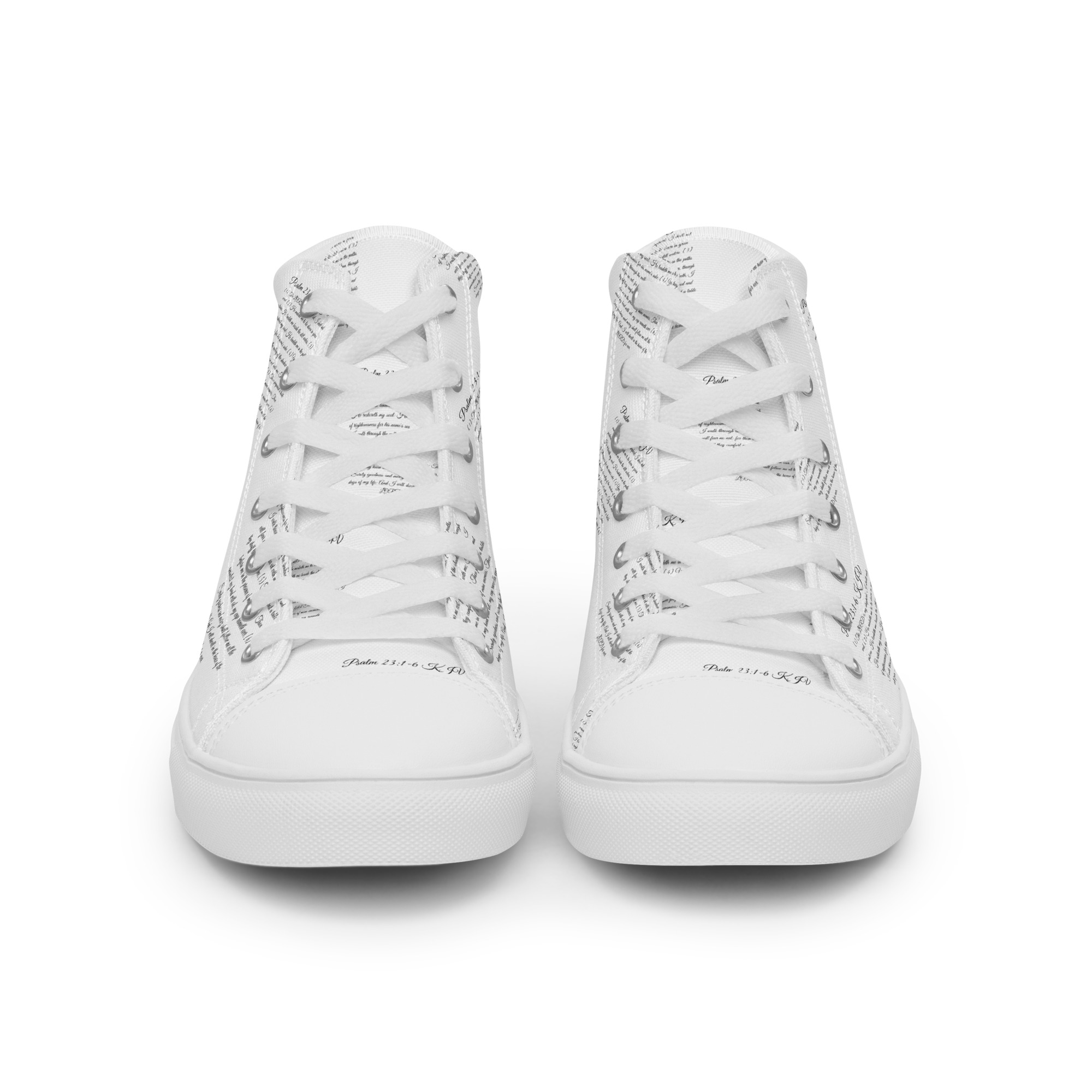 PSALMS 23 Women’s high top canvas sneakers 