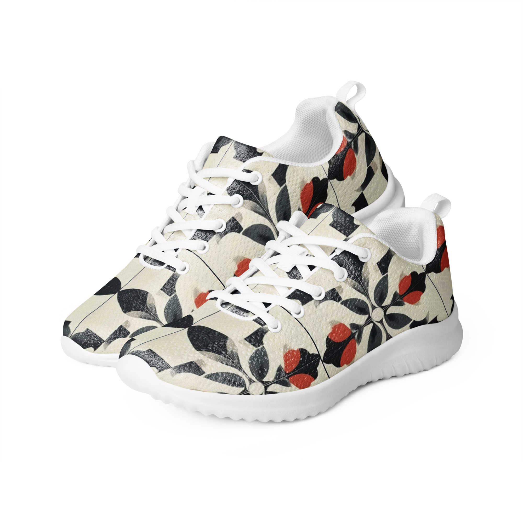 Retro Bloom Mosaic Women’s Athletic – Designer Sneakers, Comfortable & Stylish