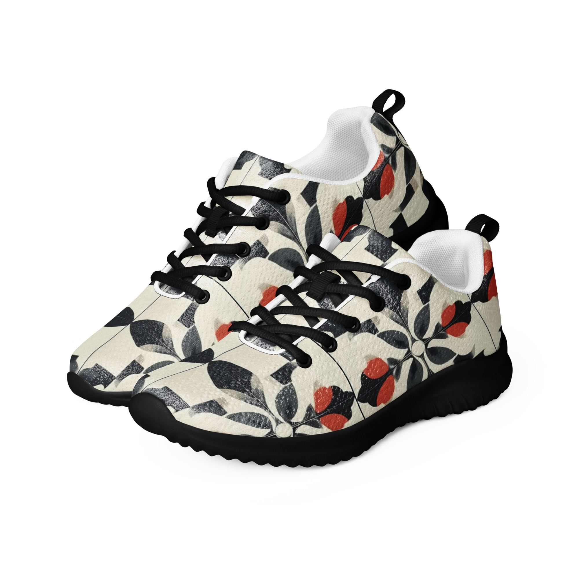 Retro Bloom Mosaic Women’s Athletic – Designer Sneakers, Comfortable & Stylish