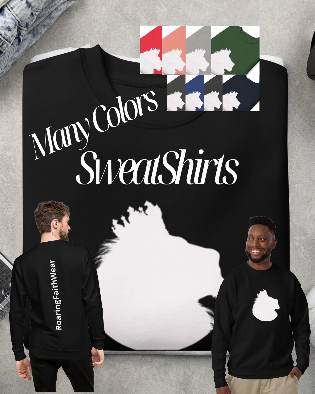 Men's Sweatshirt – Stylish, Cotton Comfortable & Faith-Inspired by RFW 