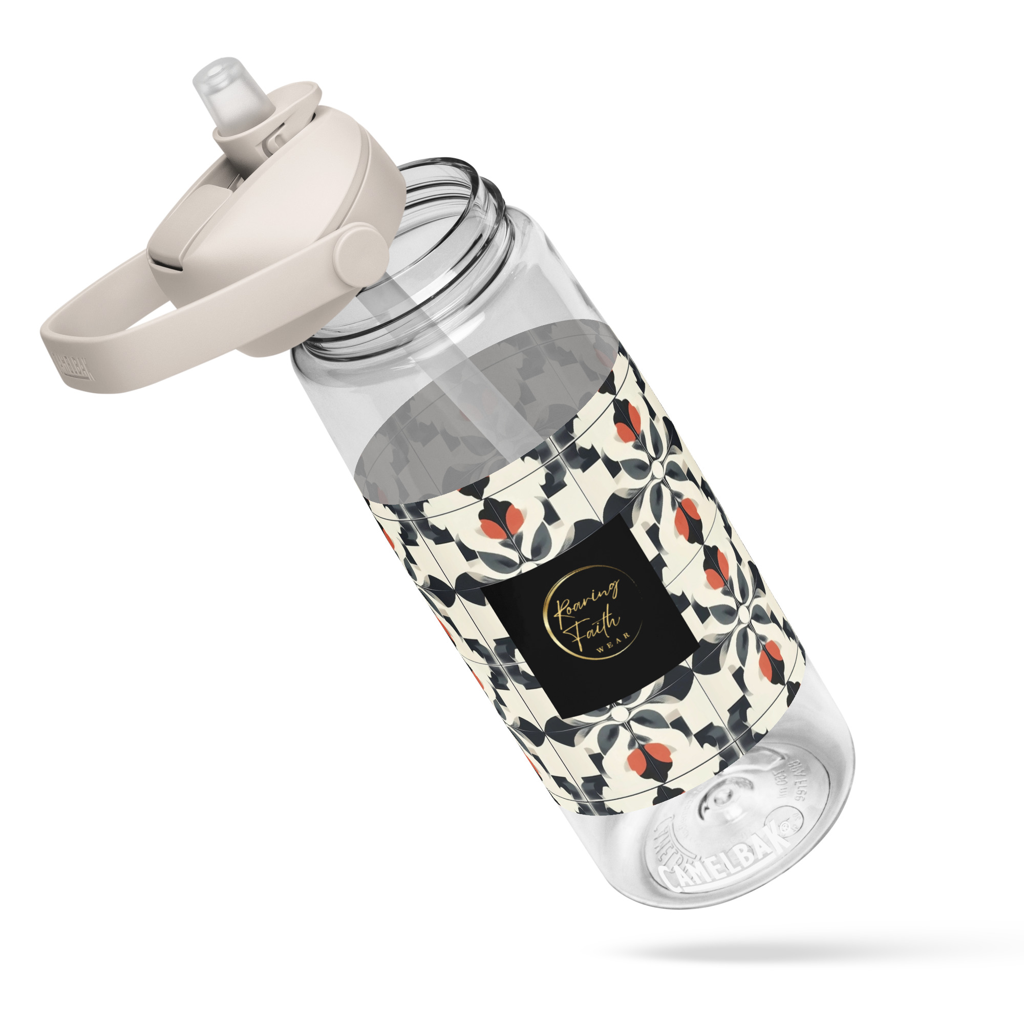 Flip straw water bottle