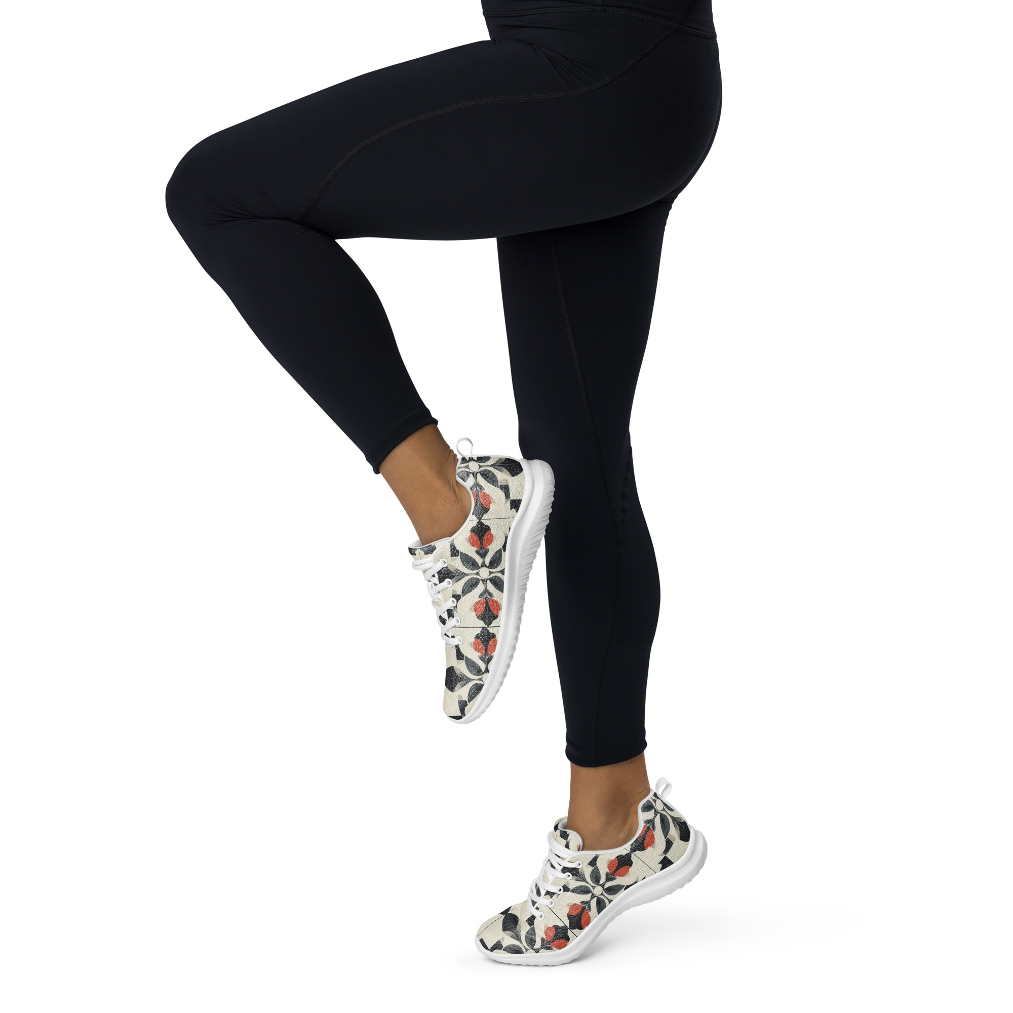 Retro Bloom Mosaic Women’s Athletic – Designer Sneakers, Comfortable & Stylish